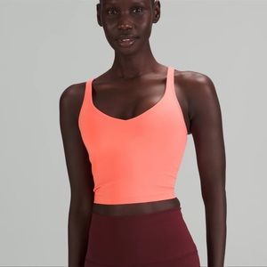 Lululemon Align Cropped Tank Top Raspberry Cream Size 10